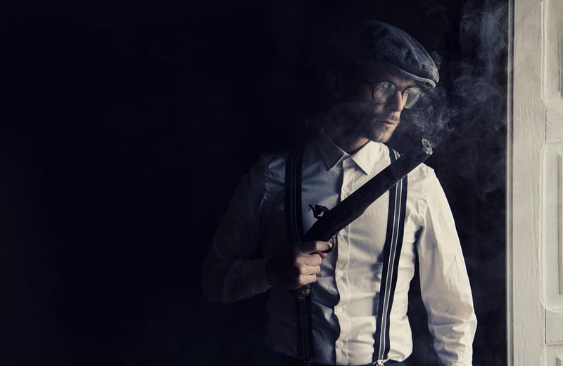 Detective solving a mystery
